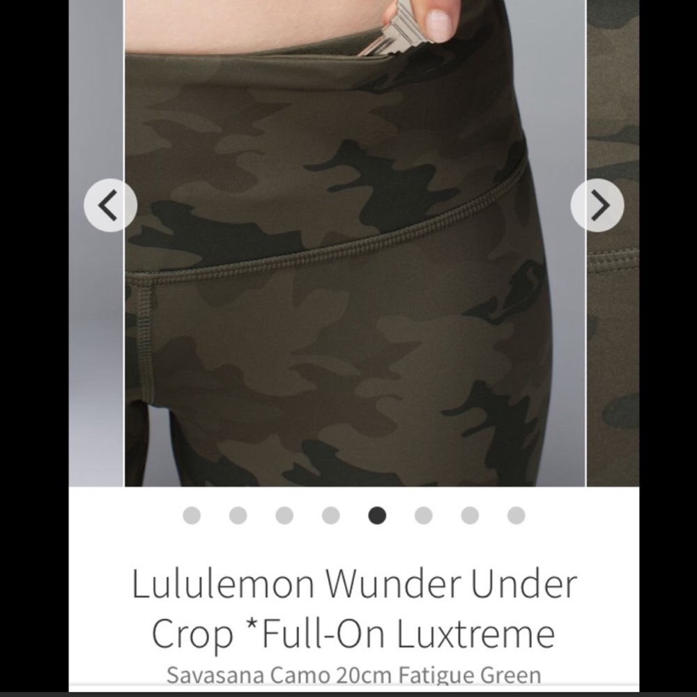 LULULEMON Wunder Under camo crop leggings - Picture 5 of 5